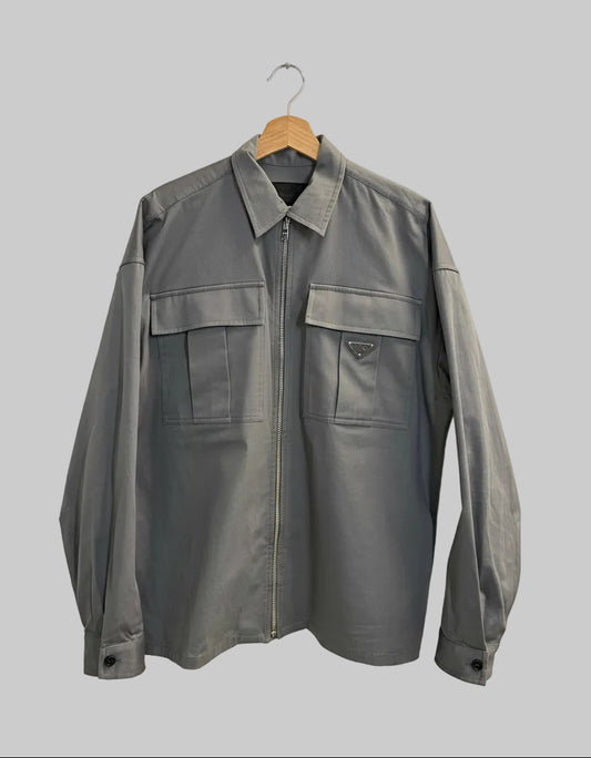 Prada Cotton Twill Zip Overshirt — Men's