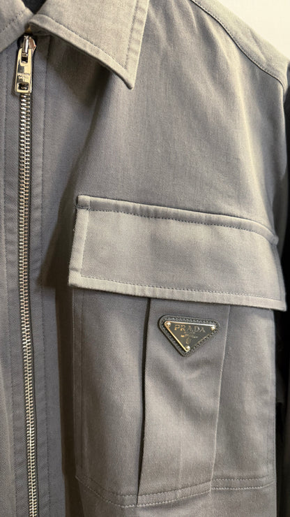 Prada Cotton Twill Zip Overshirt — Men's