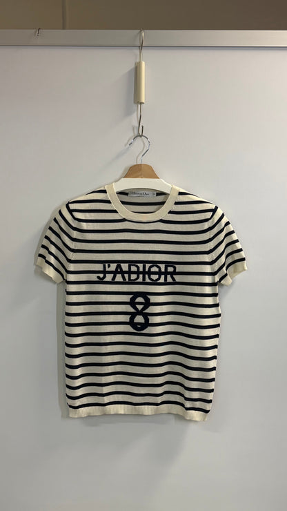 Christian Dior Paris 'J'ADIOR 8' Marinière Striped Knit Top