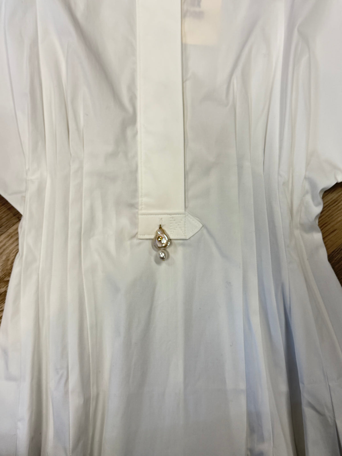 Oscar de la Renta Pleated Balloon-Sleeve Blouse