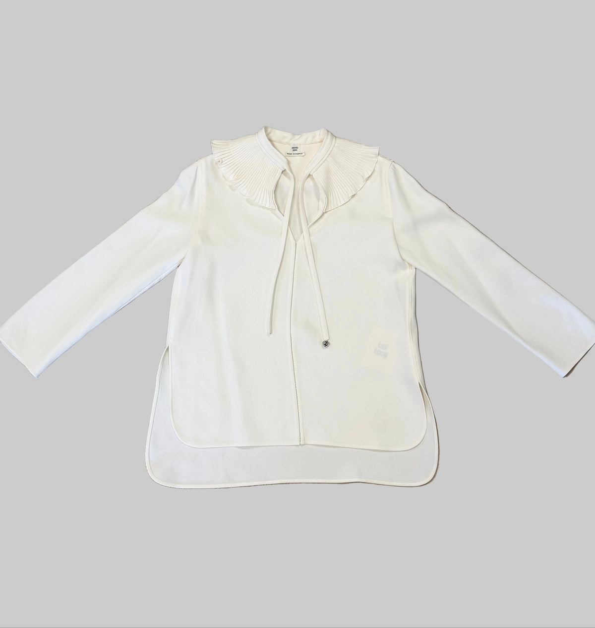 Hermès Ruffle Collar Blouse