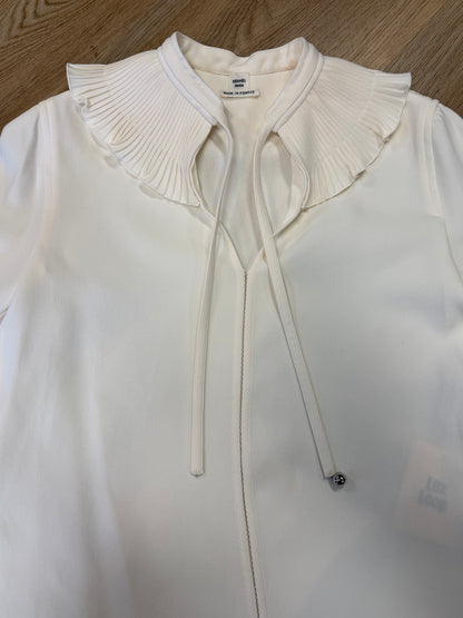 Hermès Ruffle Collar Blouse
