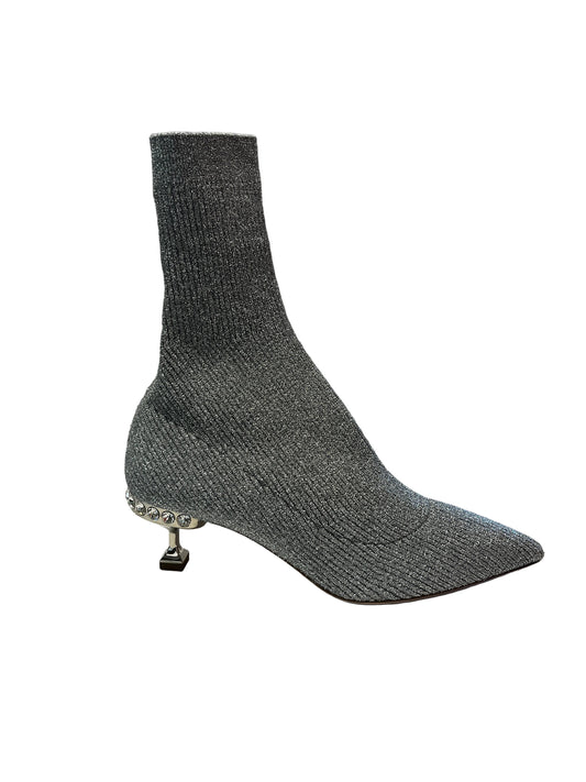 Dior Metallic Knit Sock Boots