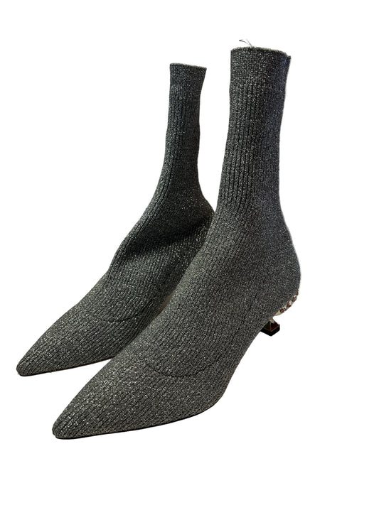 Dior Metallic Knit Sock Boots