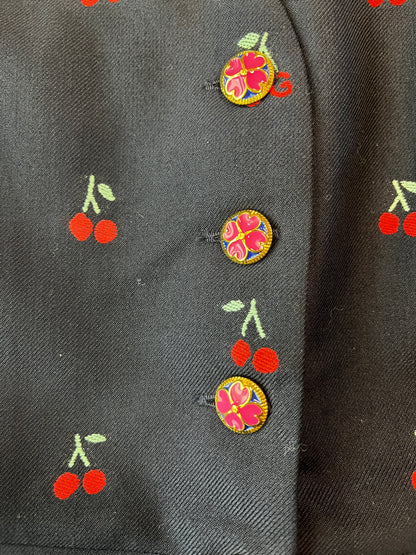Gucci GG Cherry Print Strapless Corset Top