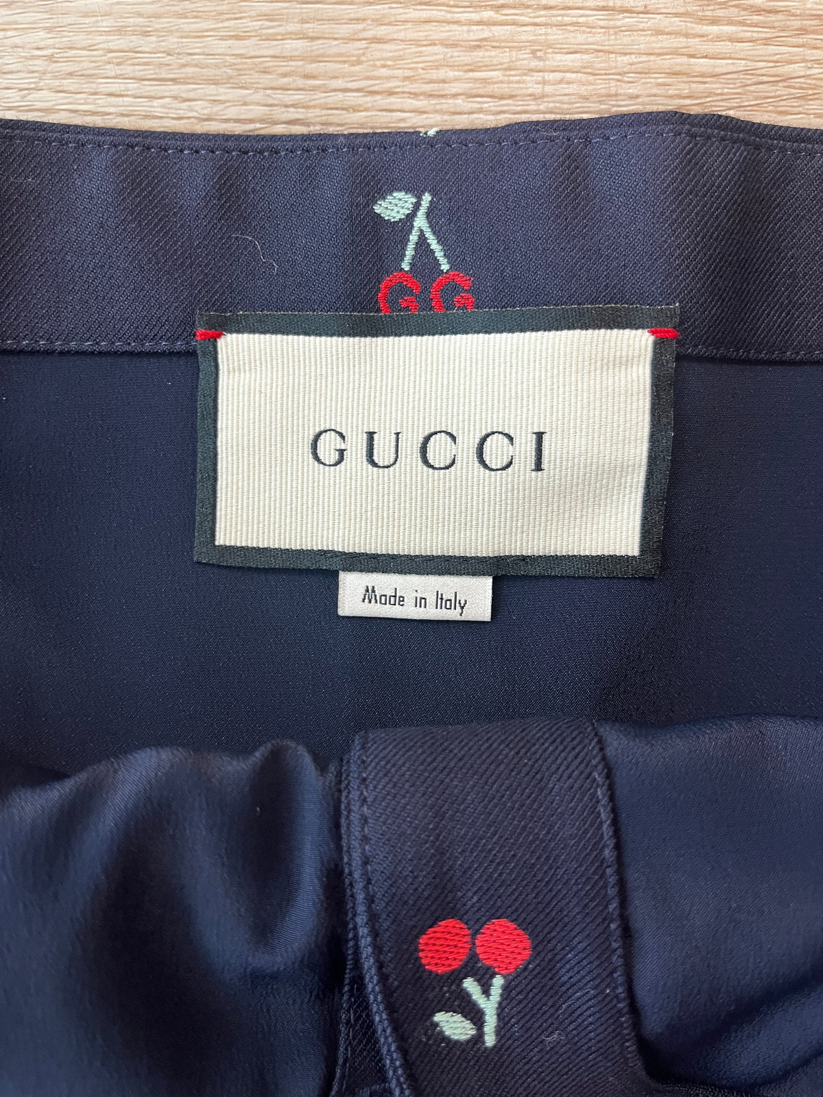 Gucci GG Cherry Print Strapless Corset Top