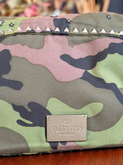 Valentino Garavani Camouflage Embroidered Messenger Bag