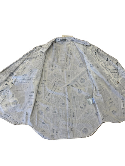 Dior "Journal" Newspaper Print Button-Up Shirt