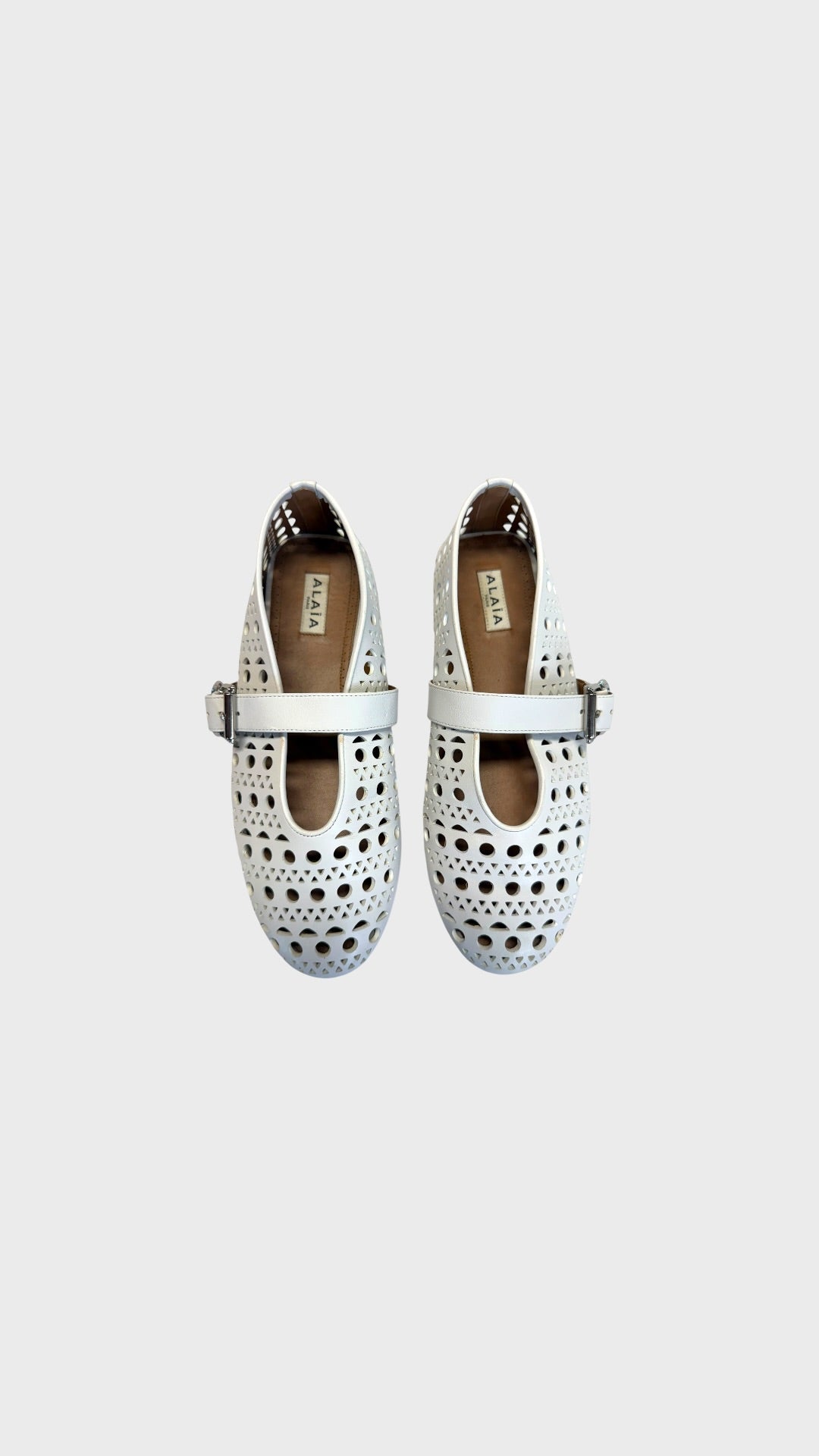 Alaïa Vienne laser-cut lambskin ballet flats