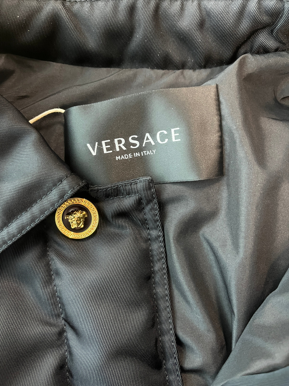 Versace Medusa-Button Padded Trucker Jacket