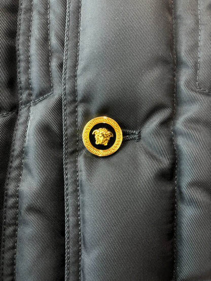 Versace Medusa-Button Padded Trucker Jacket