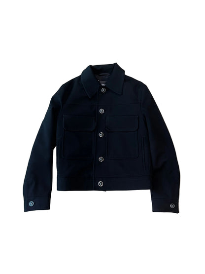 Versace Medusa-Button Cropped Twill Jacket