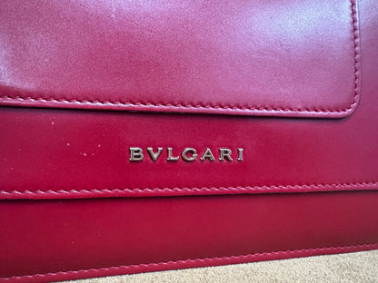 Bvlgari Serpenti Forever Red Calfskin Flap Shoulder Bag