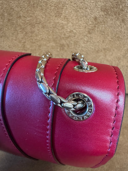 Bvlgari Serpenti Forever Red Calfskin Flap Shoulder Bag