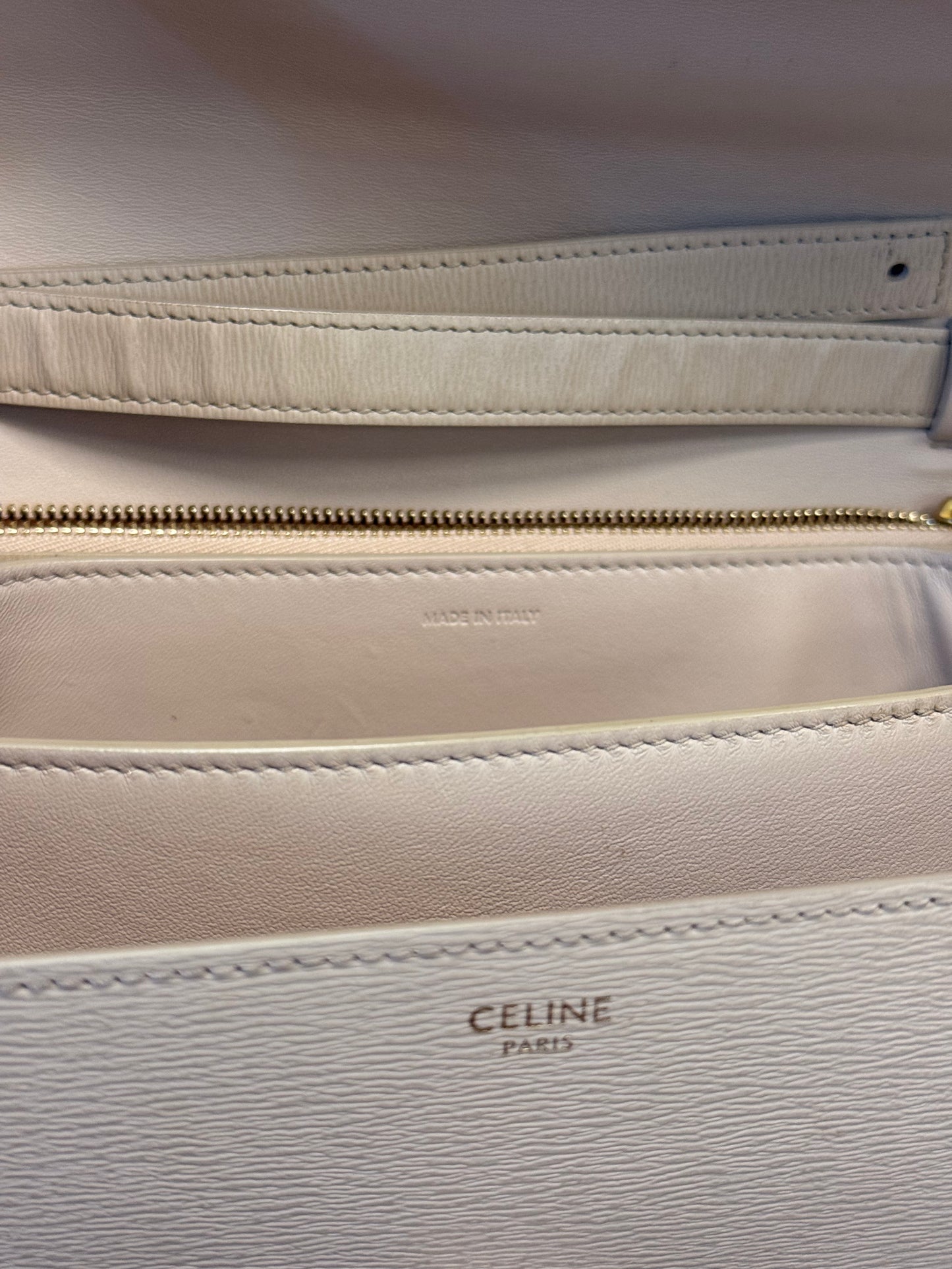 Classic Leather Box Bag in Cream Colour
