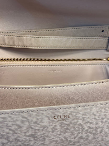Classic Leather Box Bag in Cream Colour