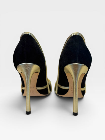 Dior black suede high heels