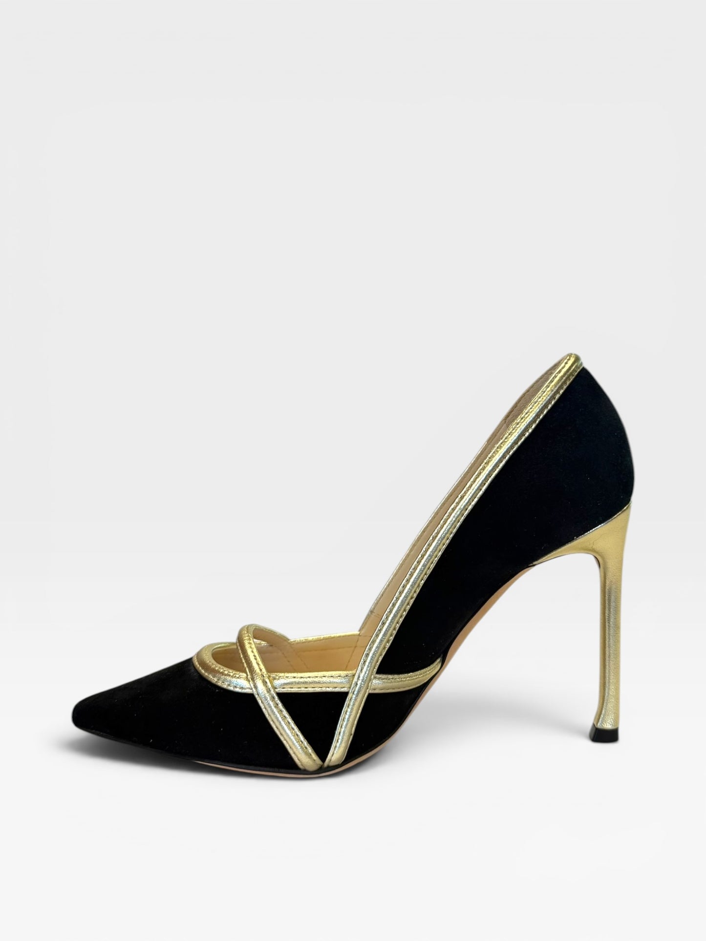 Dior black suede high heels