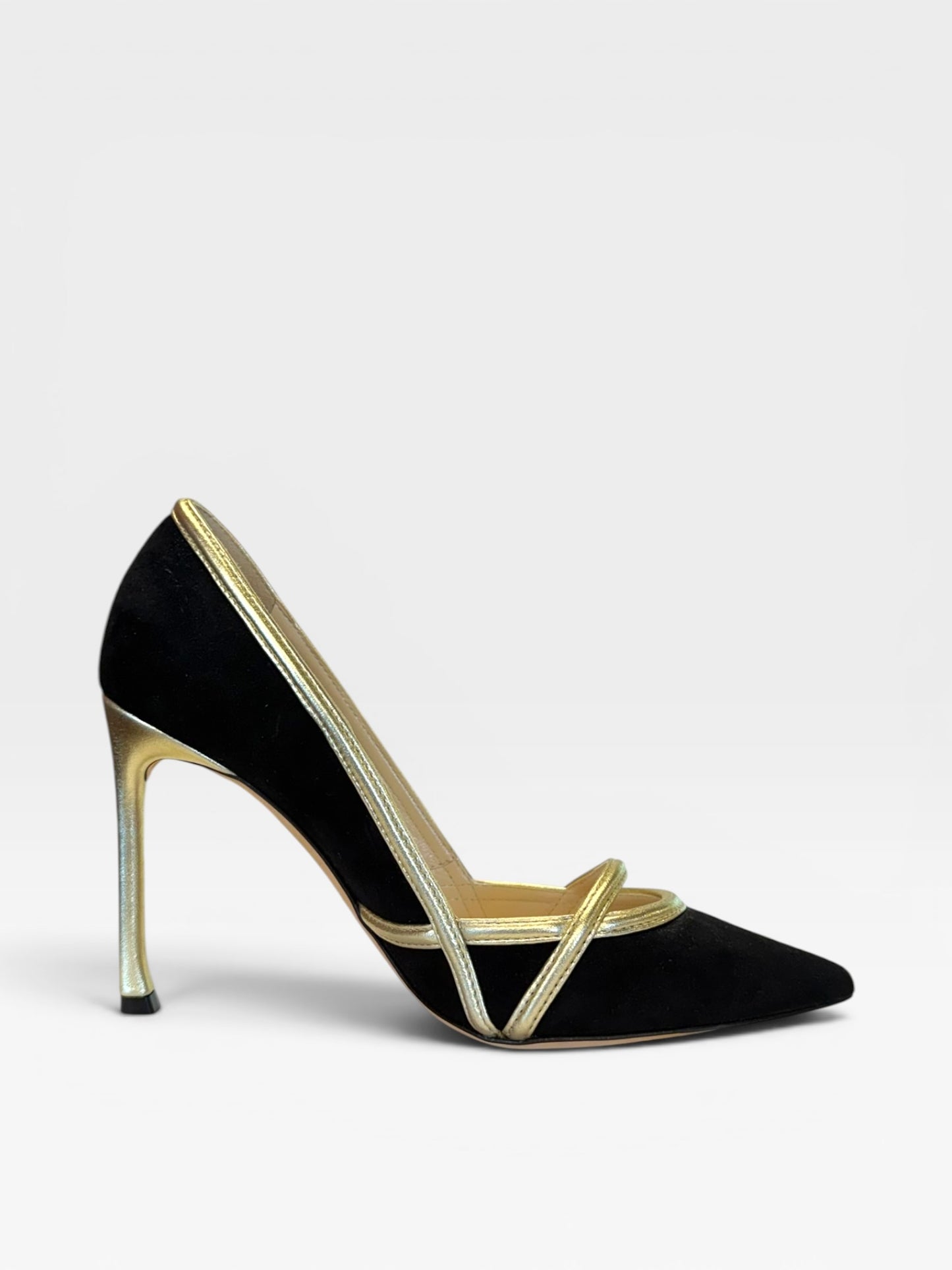 Dior black suede high heels