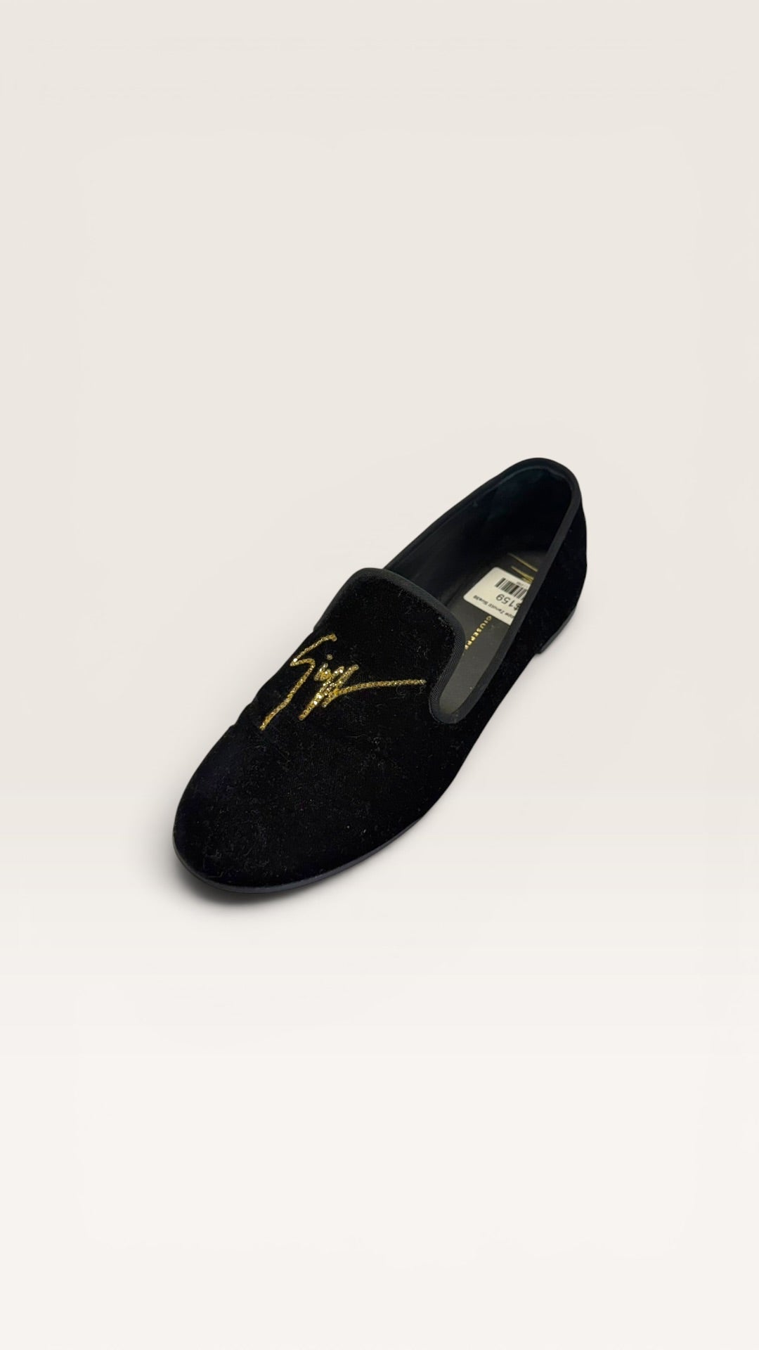 Giuseppe Zanotti Black Velvet Loafer