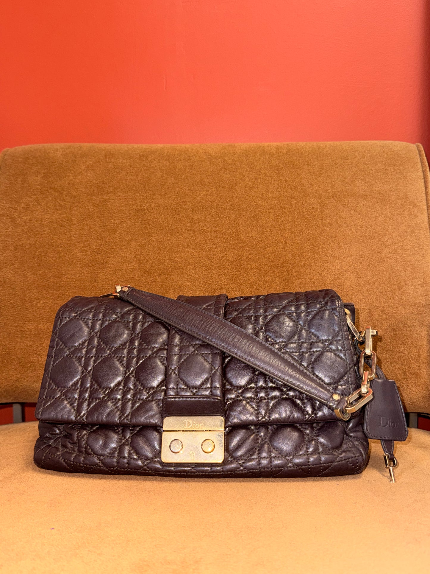 Christian Dior Miss Dior Shoulder Bag in Dark Brown