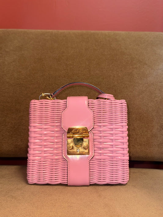 Mark Cross Wicker Box Bag