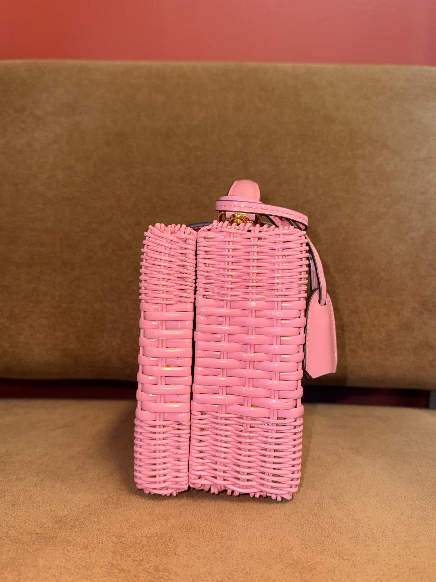 Mark Cross Wicker Box Bag