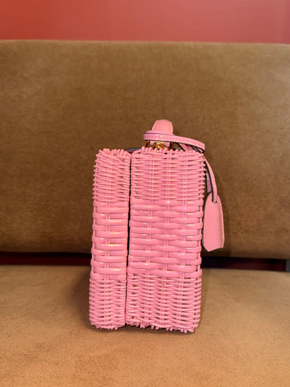 Mark Cross Wicker Box Bag