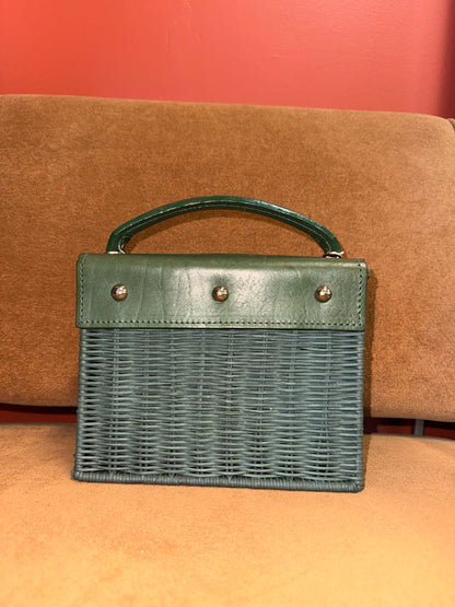 Wicker Wings Rattan Top Handle Bag