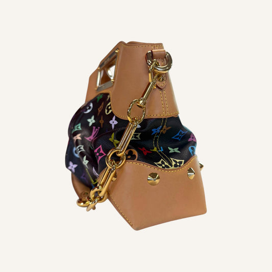 Louis Vuitton Judy MM bag in black Monogram Multicolored canvas
