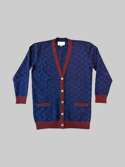 Gucci GG Interlocking Logo Lurex Cardigan