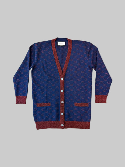 Gucci GG Interlocking Logo Lurex Cardigan