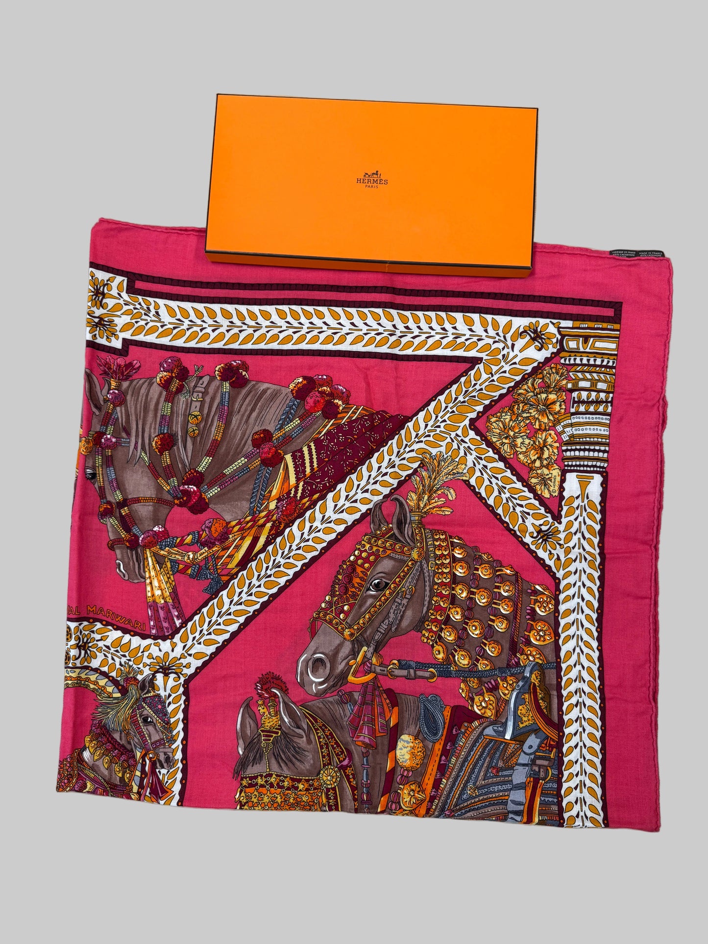 Hermès "La Danse du Cheval Marwari" Silk Scarf