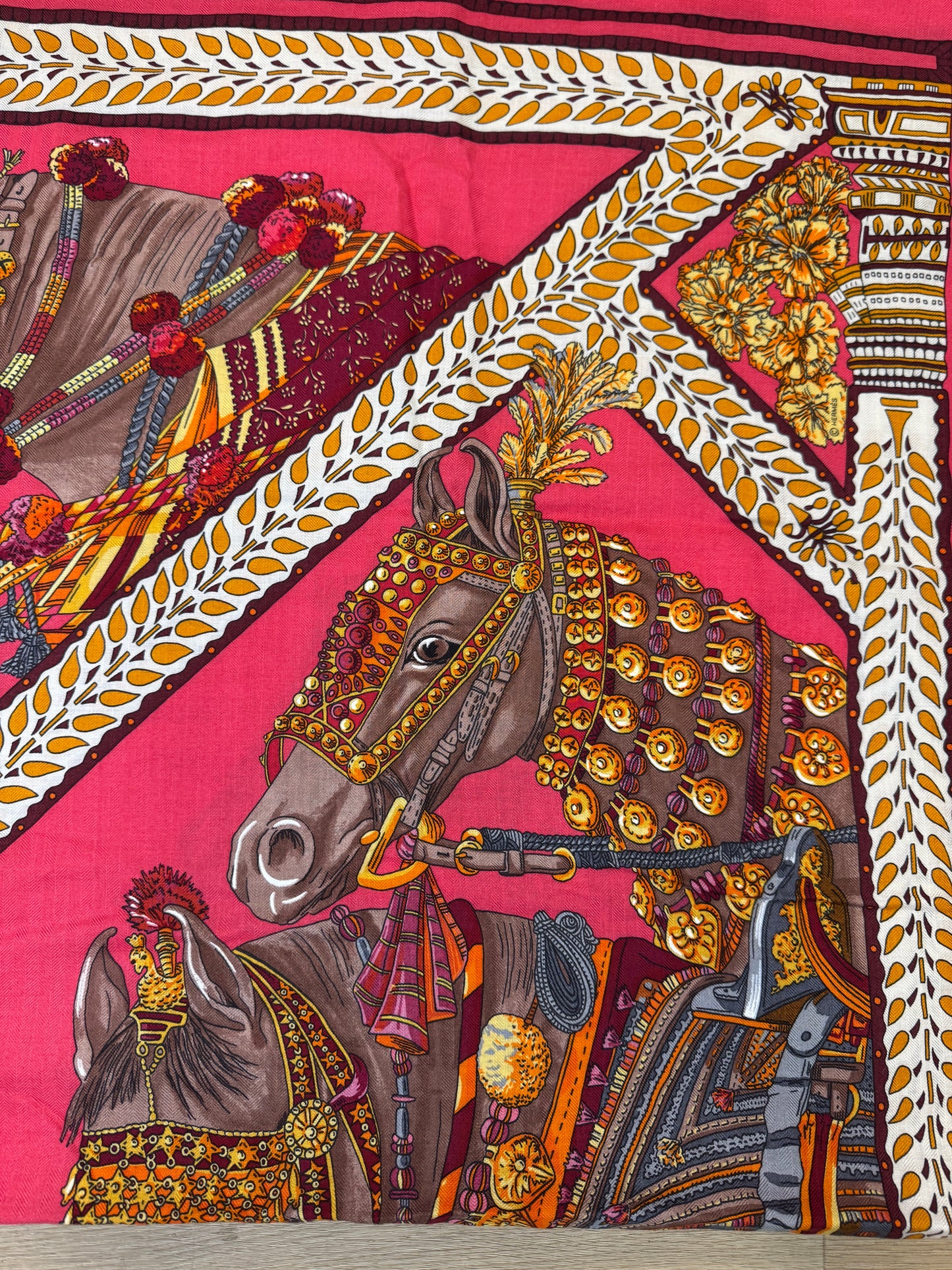 Hermès "La Danse du Cheval Marwari" Silk Scarf