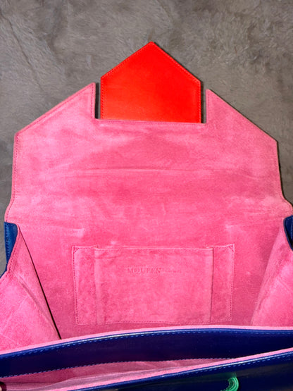 Alexander McQueen Colourblock Leather Envelope Clutch