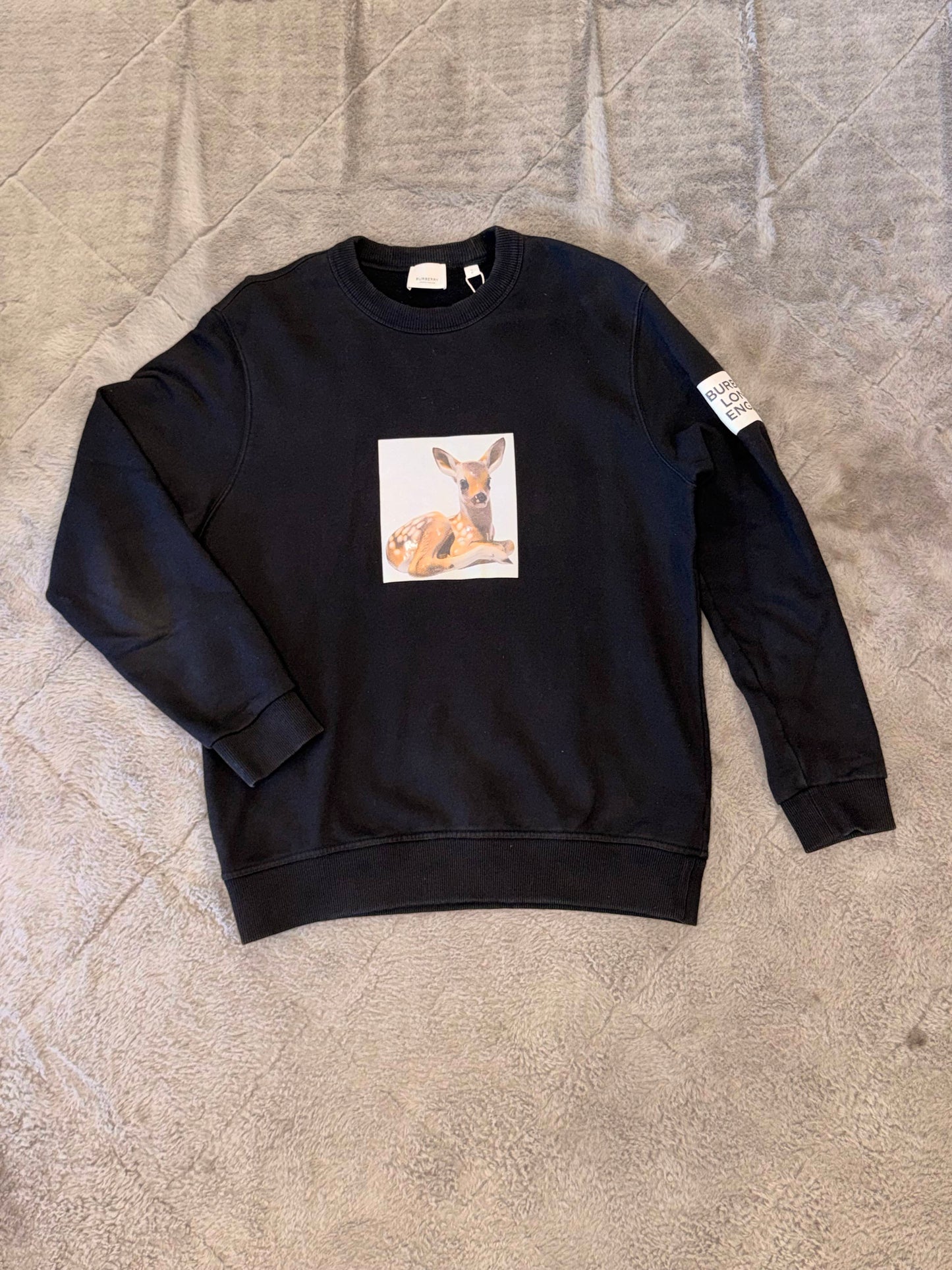 Burberry London England Deer Fawn Print Sweatshirt