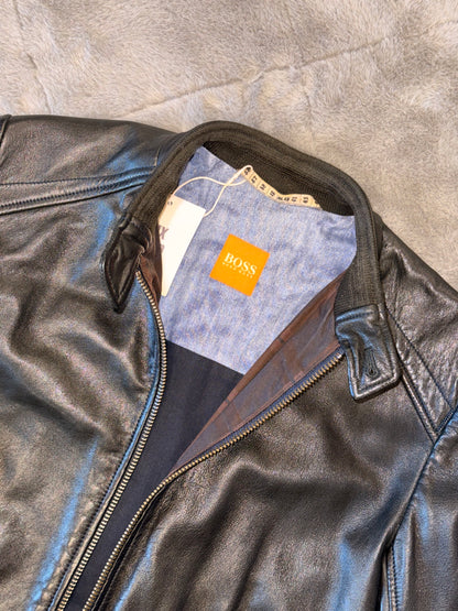 Hugo Boss Leather Jacket (BOSS Orange)