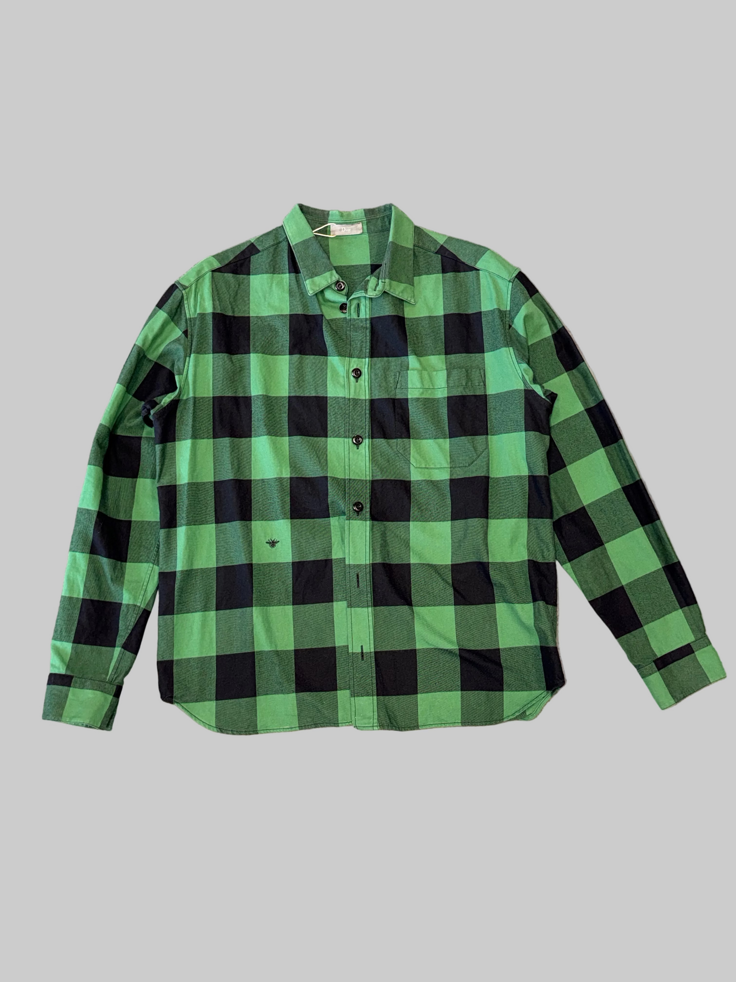 Dior Homme Green Flannel Shirt