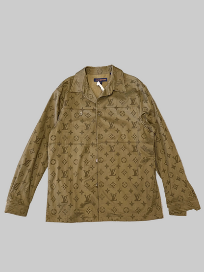 Louis Vuitton Monogram Cotton Overshirt in Tarmac Green