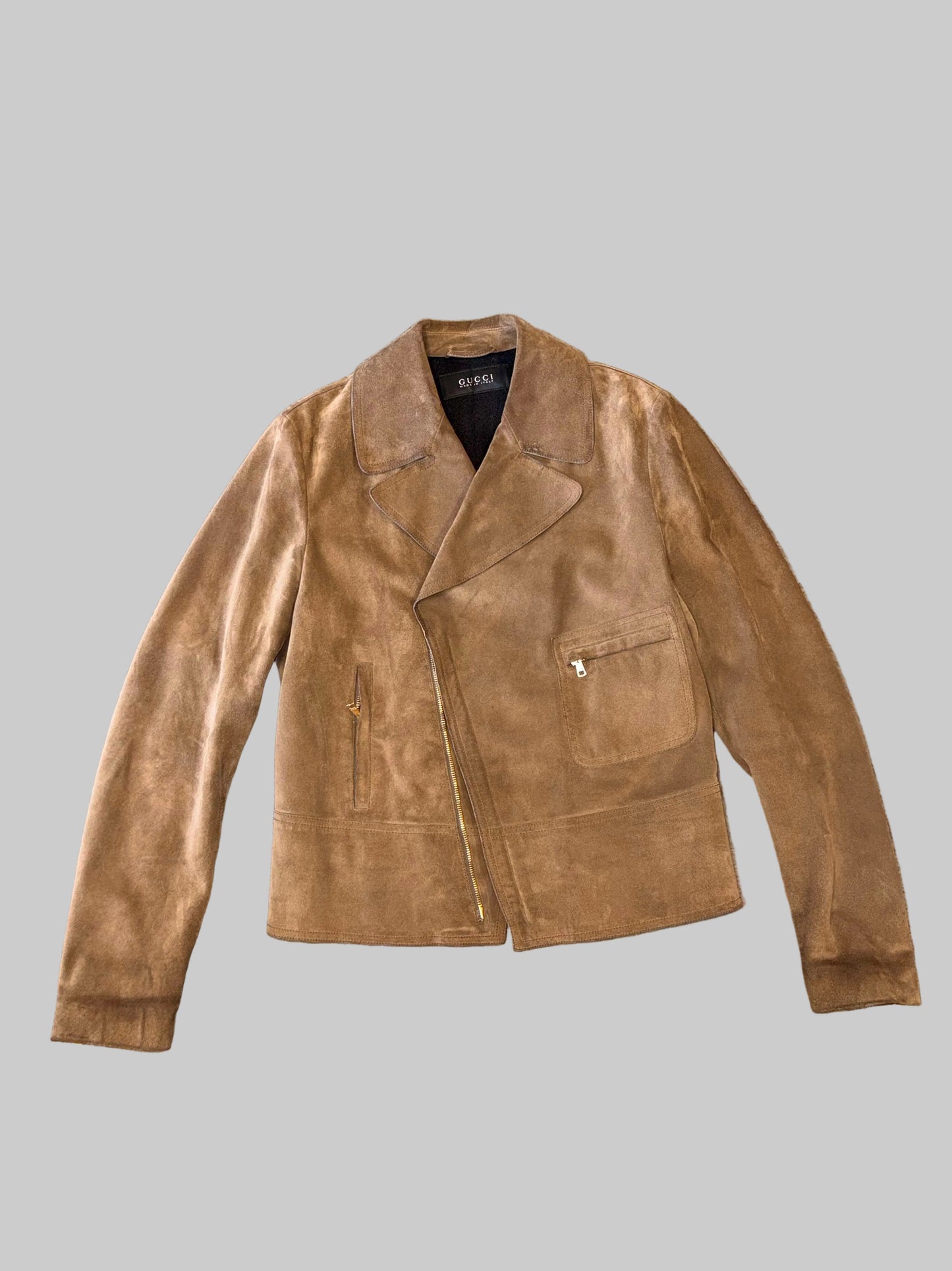 Gucci Suede Leather Moto Jacket