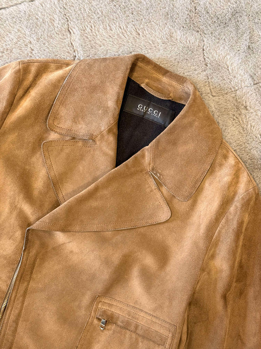 Gucci Suede Leather Moto Jacket