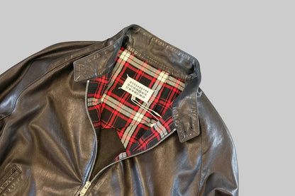 Maison Margiela Leather Harrington Jacket