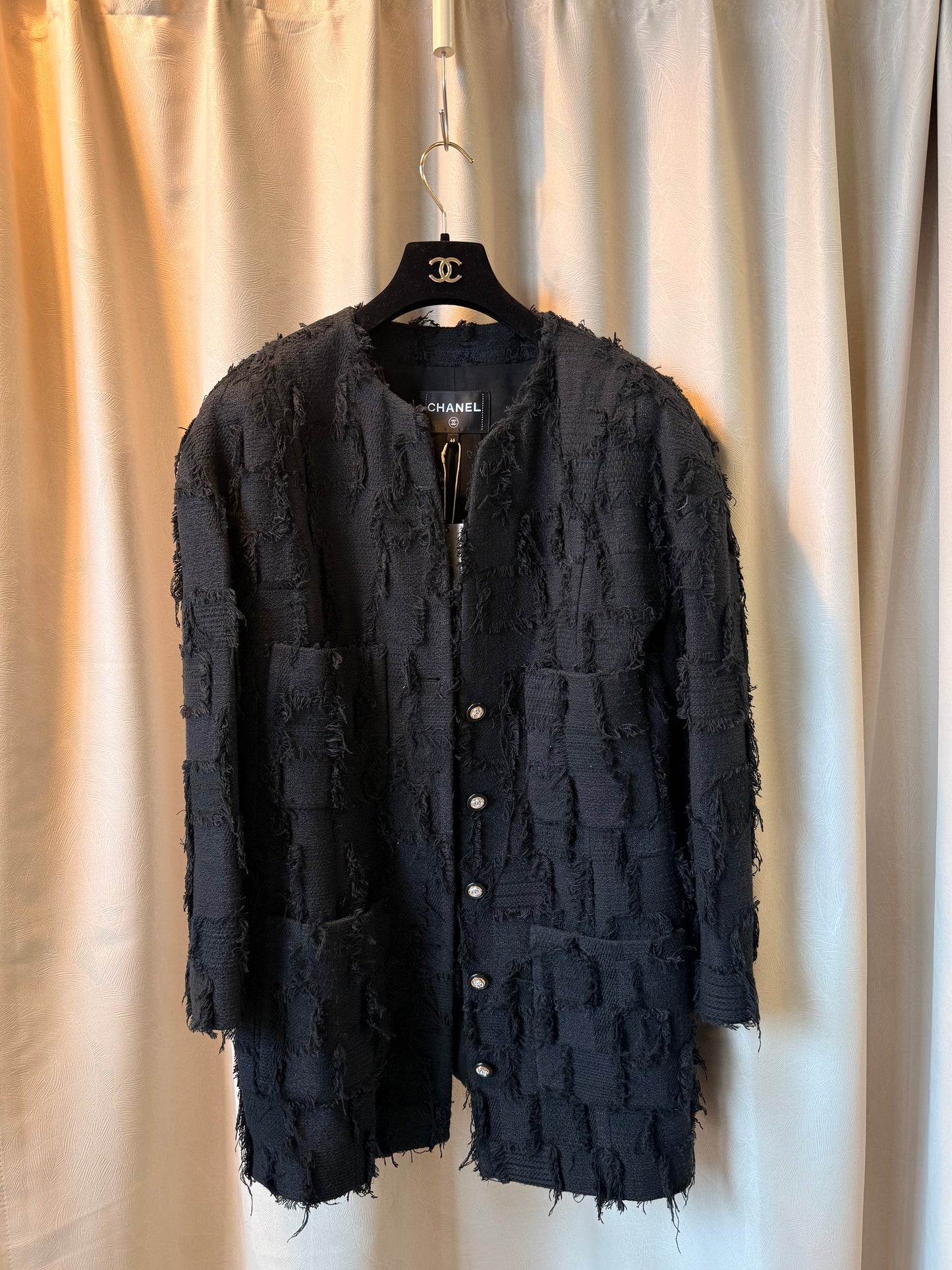 Chanel black tweed jacket