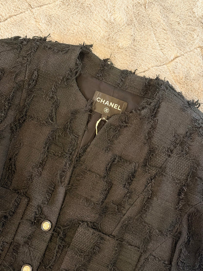 Chanel black tweed jacket