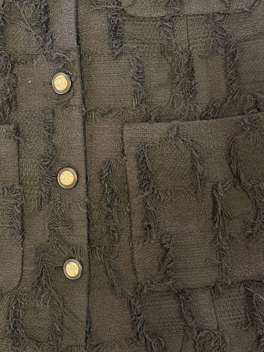 Chanel black tweed jacket