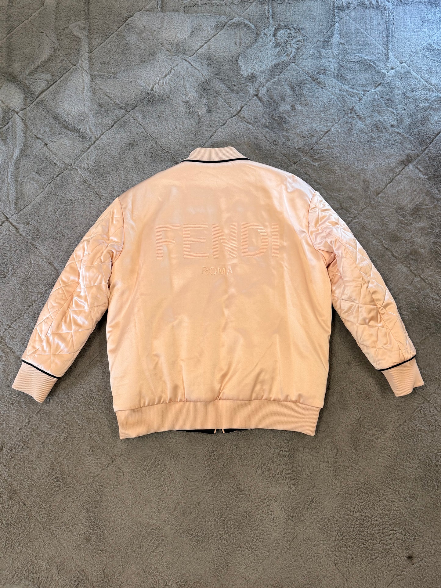 Fendi Reversible Silk Bomber Jacket