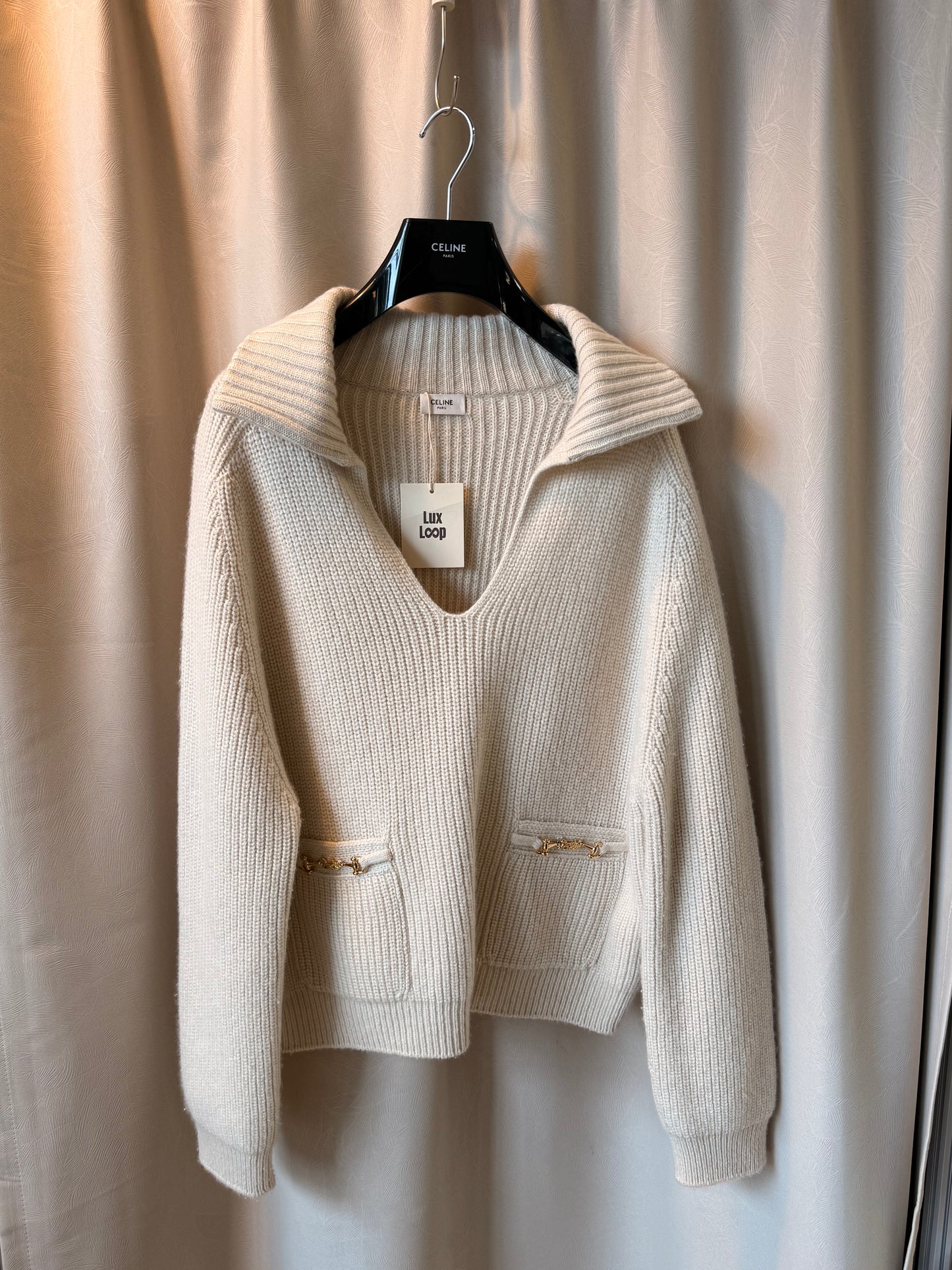 Celine Ribbed Knit Sweater