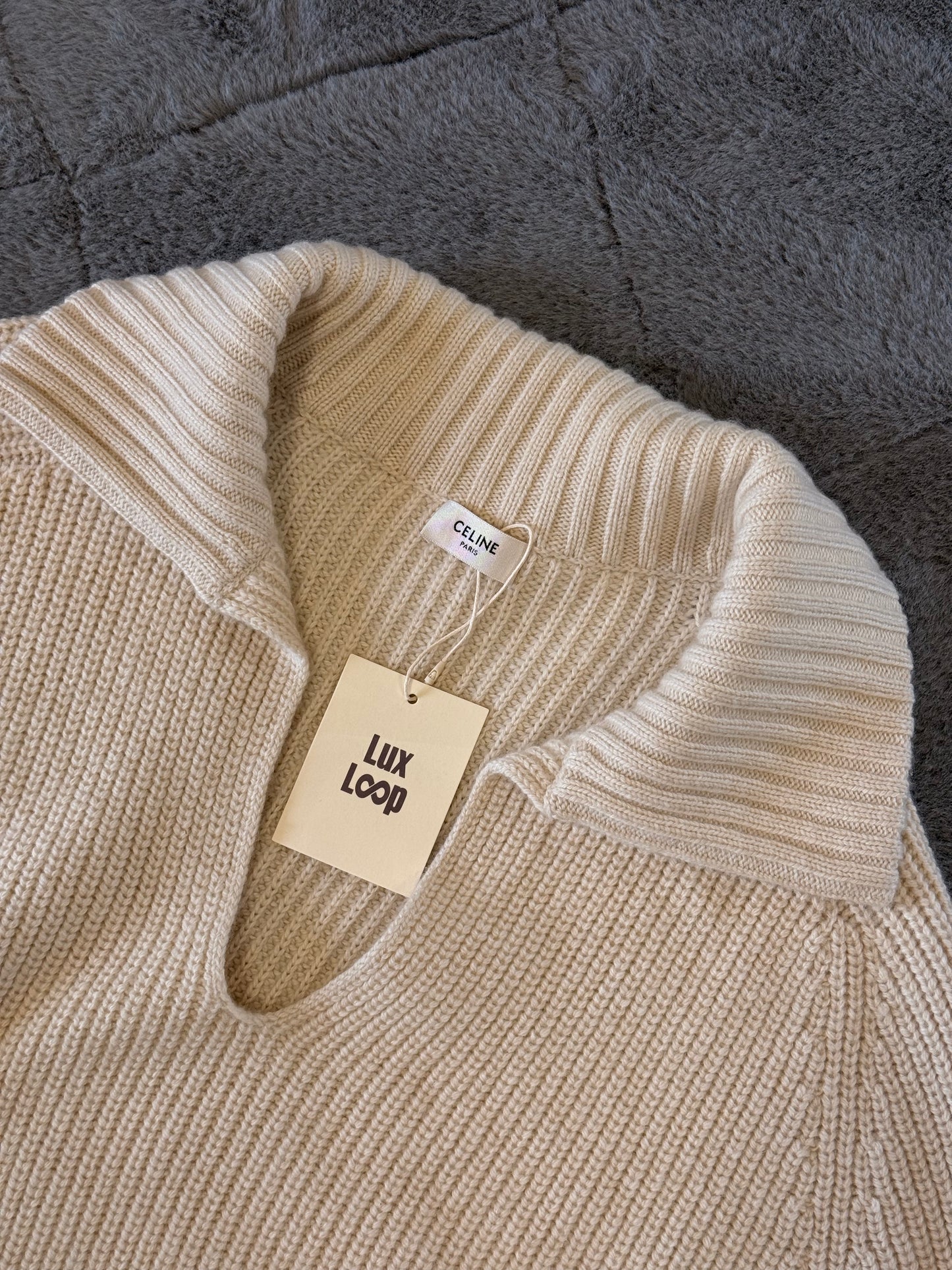 Celine Ribbed Knit Sweater
