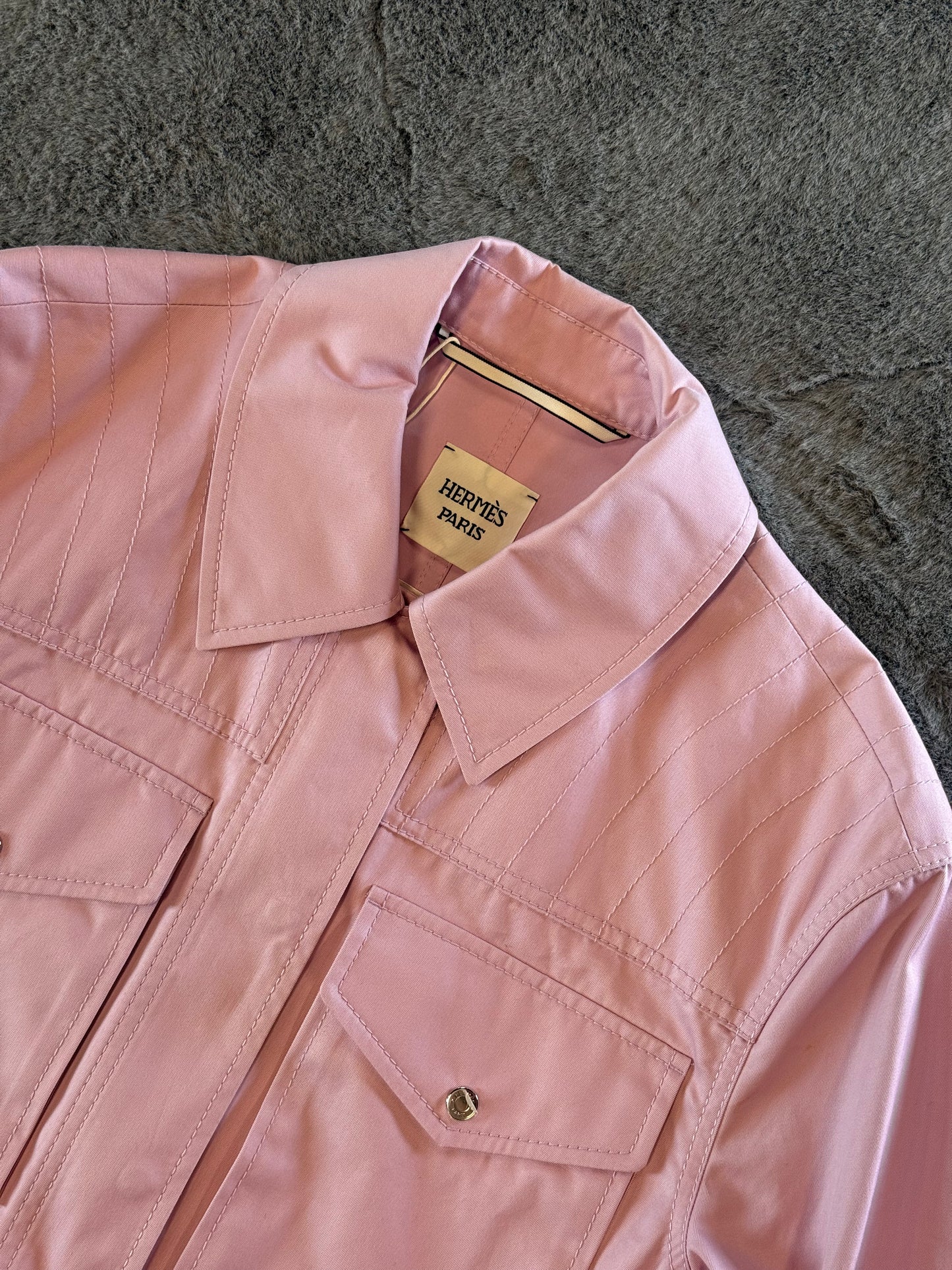 Hermès Pink Cotton Utility Jacket