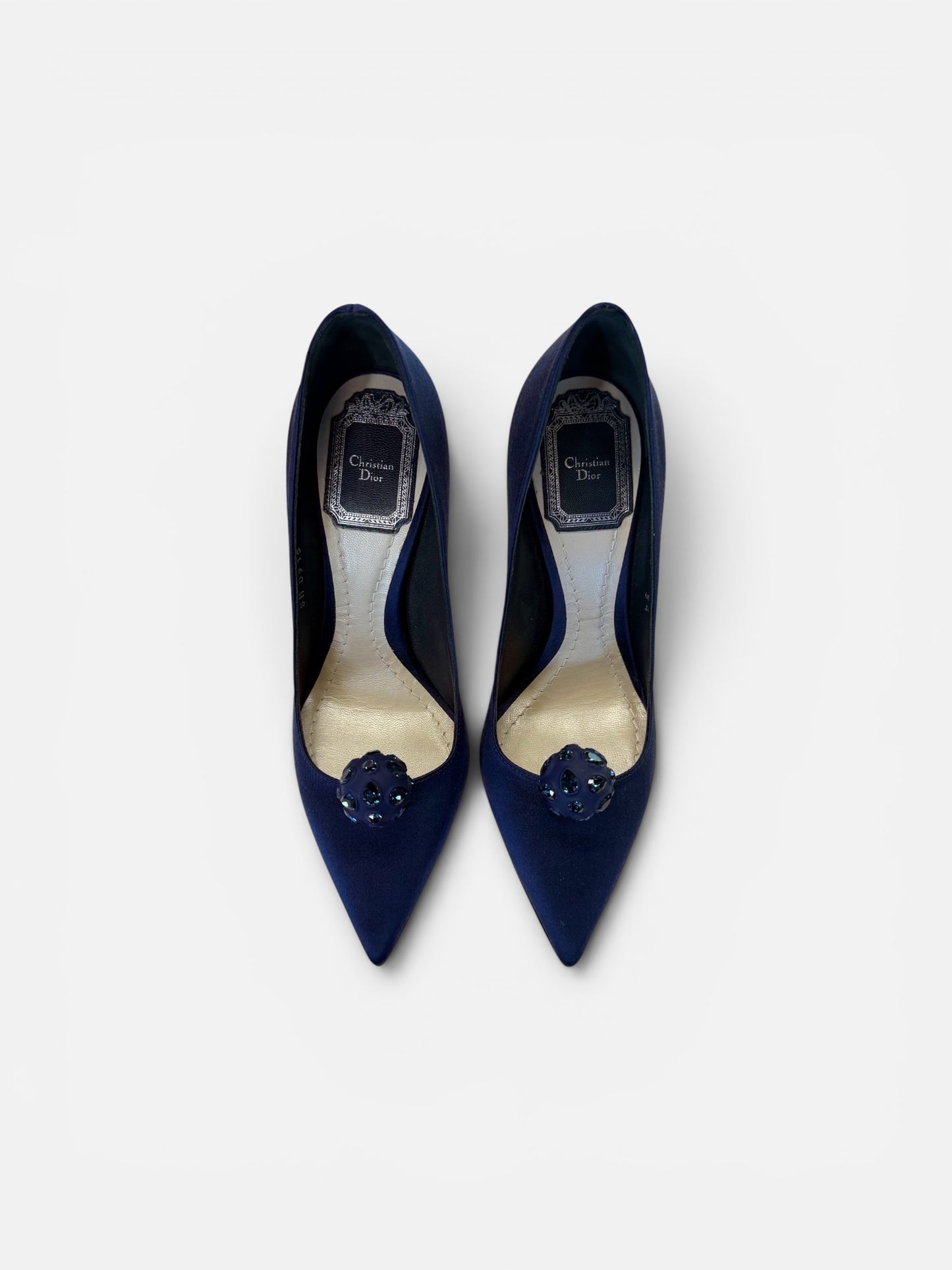 Christian Dior Satin Embellished Pump